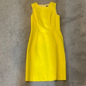 Jcrew bright yellow shift dress